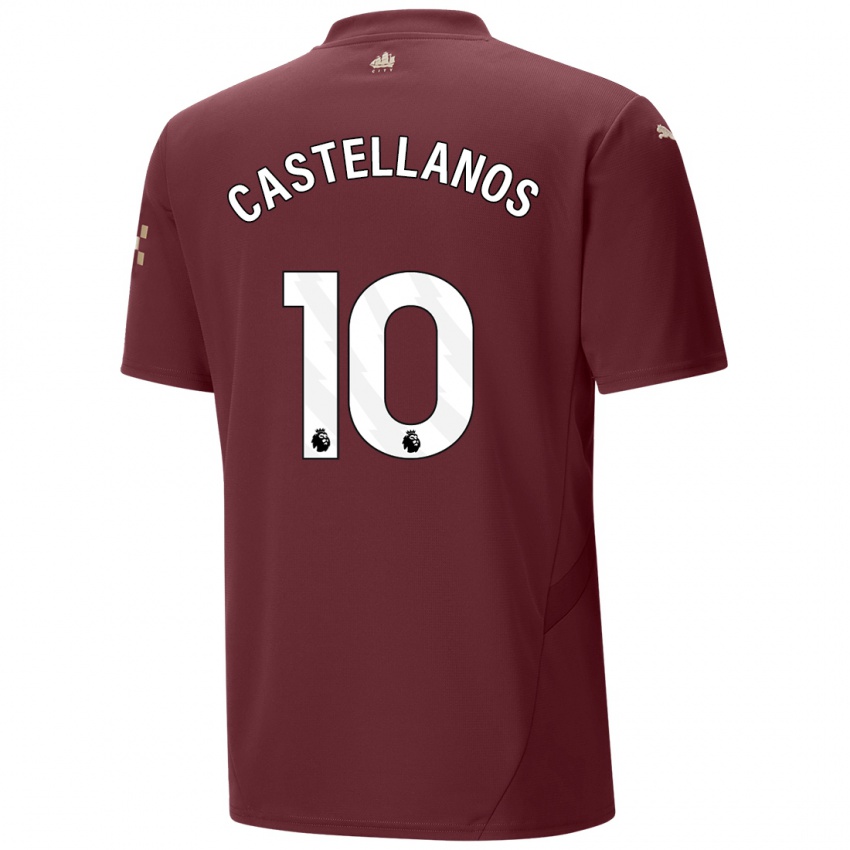 Niño Camiseta Deyna Castellanos #10 Granate Equipación Tercera 2024/25 La Camisa Argentina