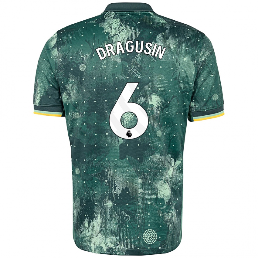 Niño Camiseta Radu Drăgușin #6 Verde Menta Equipación Tercera 2024/25 La Camisa Argentina