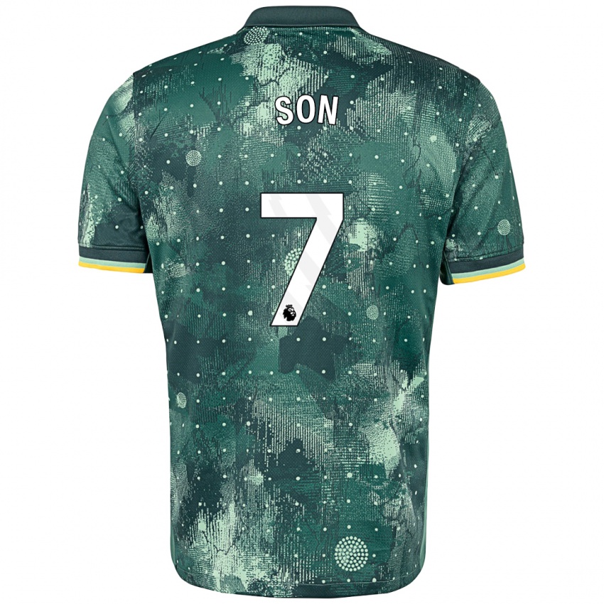 Niño Camiseta Heung-Min Son #7 Verde Menta Equipación Tercera 2024/25 La Camisa Argentina