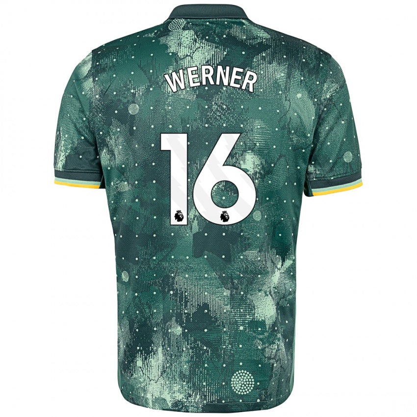 Niño Camiseta Timo Werner #16 Verde Menta Equipación Tercera 2024/25 La Camisa Argentina