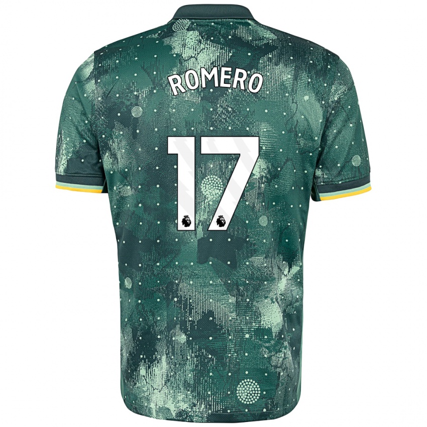 Niño Camiseta Cristian Romero #17 Verde Menta Equipación Tercera 2024/25 La Camisa Argentina