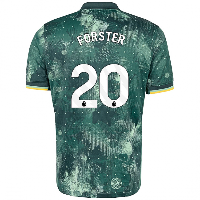 Niño Camiseta Fraser Forster #20 Verde Menta Equipación Tercera 2024/25 La Camisa Argentina