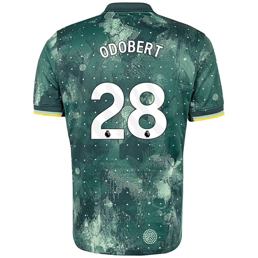 Niño Camiseta Wilson Odobert #28 Verde Menta Equipación Tercera 2024/25 La Camisa Argentina