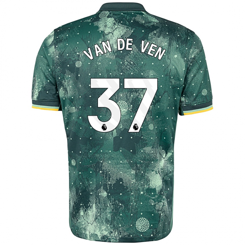 Niño Camiseta Micky Van De Ven #37 Verde Menta Equipación Tercera 2024/25 La Camisa Argentina