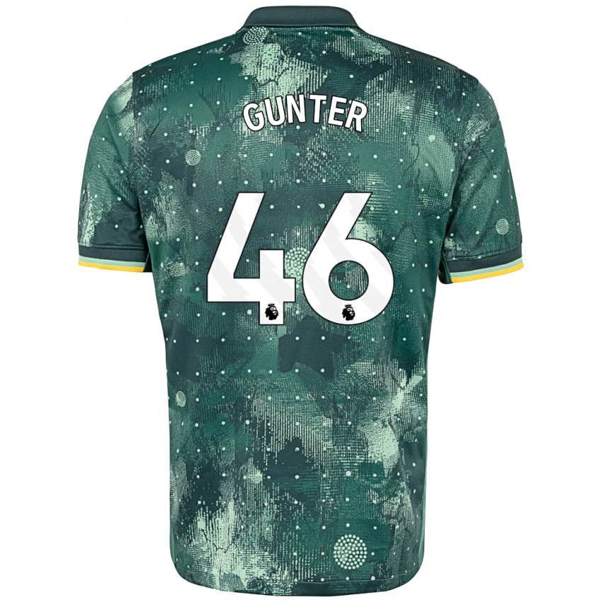 Niño Camiseta Luca Gunter #46 Verde Menta Equipación Tercera 2024/25 La Camisa Argentina