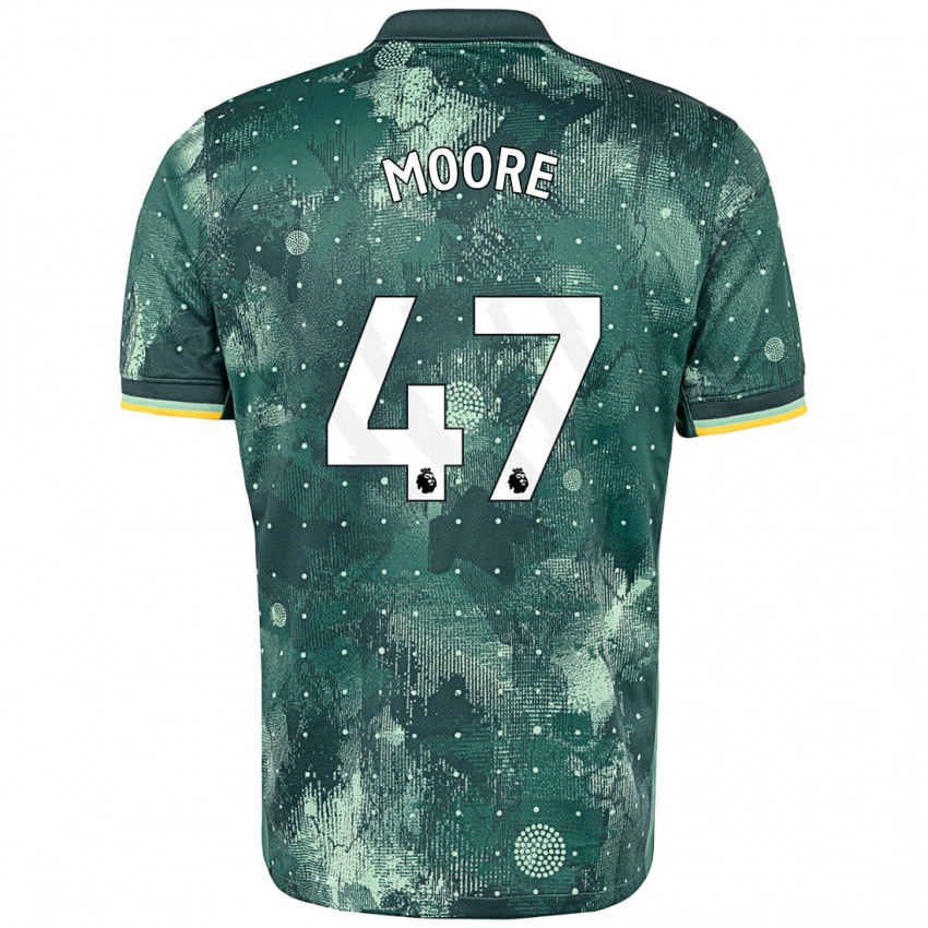 Niño Camiseta Mikey Moore #47 Verde Menta Equipación Tercera 2024/25 La Camisa Argentina