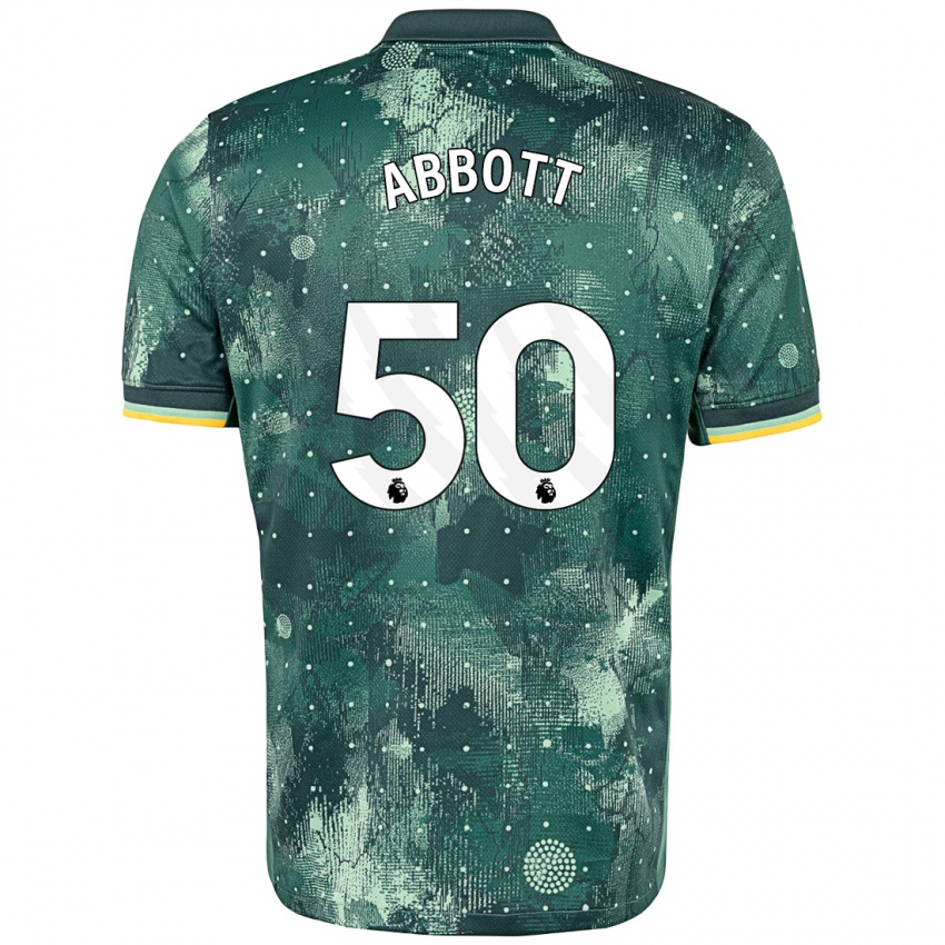 Niño Camiseta George Abbott #50 Verde Menta Equipación Tercera 2024/25 La Camisa Argentina