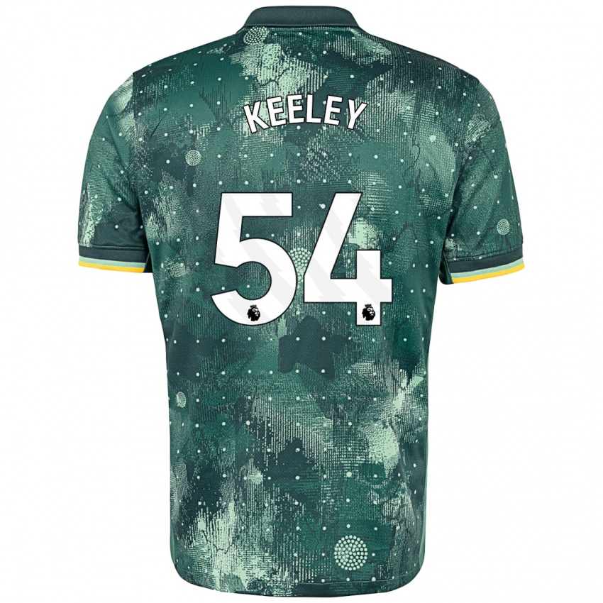 Niño Camiseta Josh Keeley #54 Verde Menta Equipación Tercera 2024/25 La Camisa Argentina