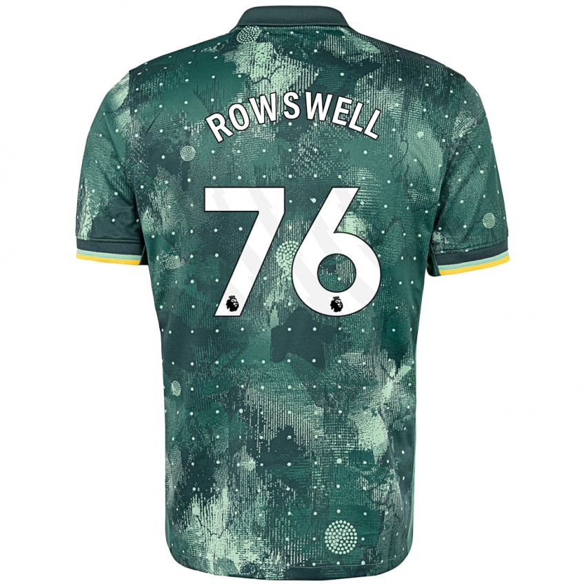 Niño Camiseta James Rowswell #76 Verde Menta Equipación Tercera 2024/25 La Camisa Argentina