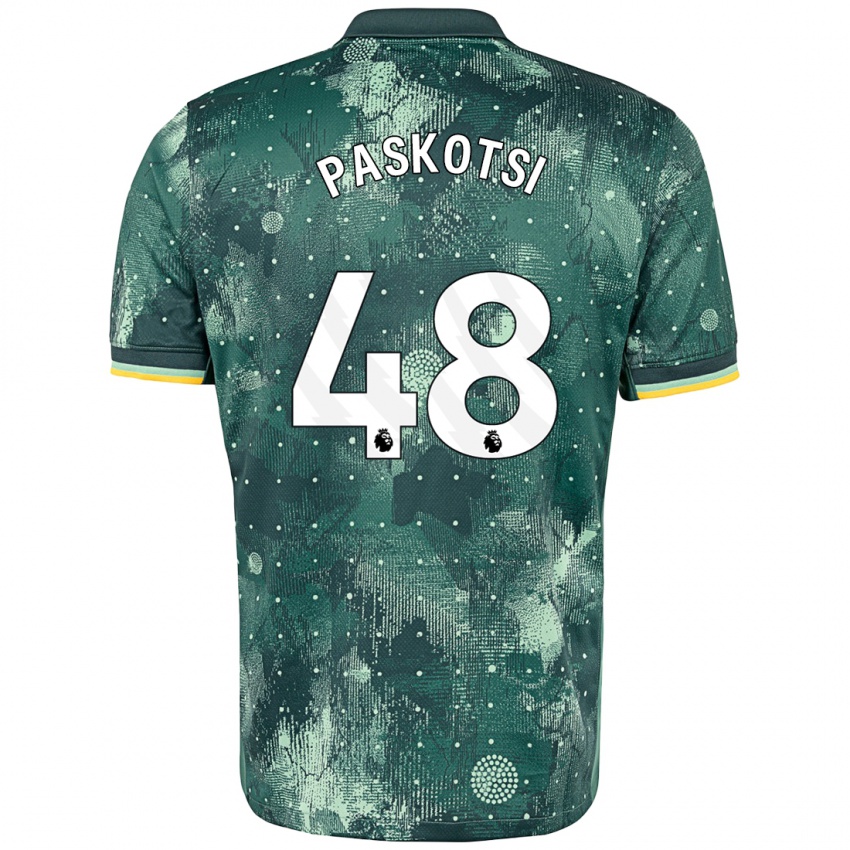 Niño Camiseta Maksim Paskotsi #48 Verde Menta Equipación Tercera 2024/25 La Camisa Argentina