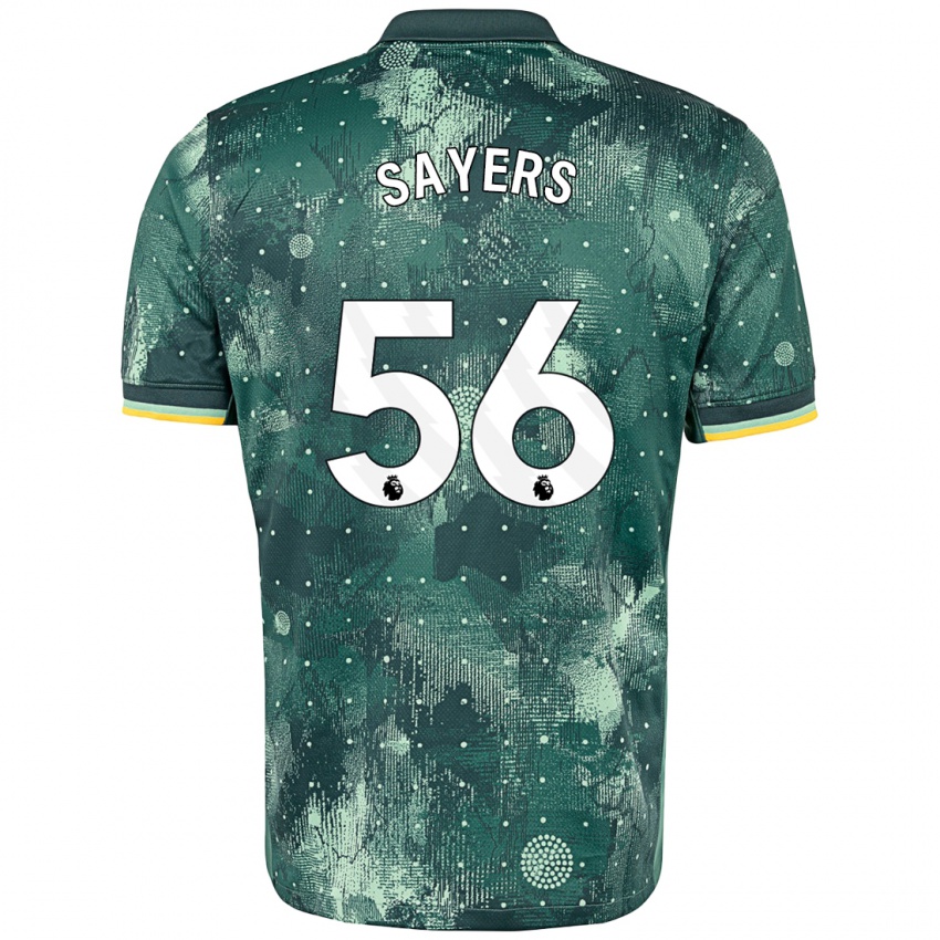 Niño Camiseta Charlie Sayers #56 Verde Menta Equipación Tercera 2024/25 La Camisa Argentina