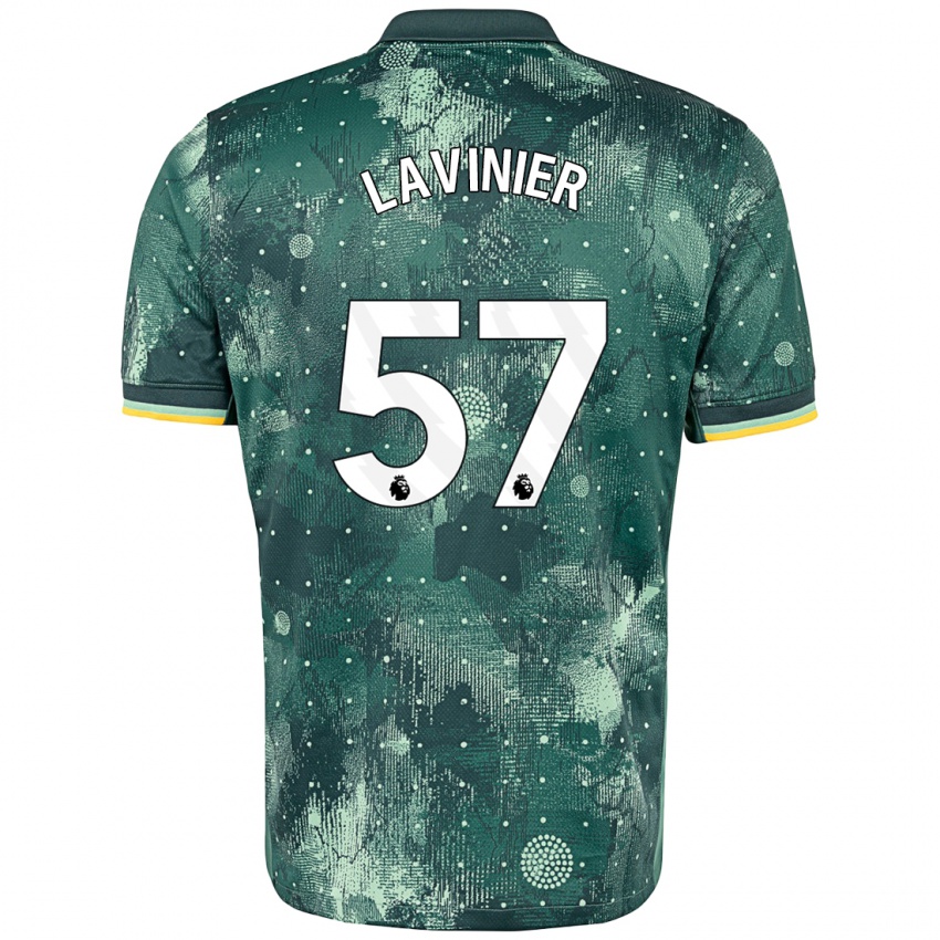 Niño Camiseta Marcel Lavinier #57 Verde Menta Equipación Tercera 2024/25 La Camisa Argentina