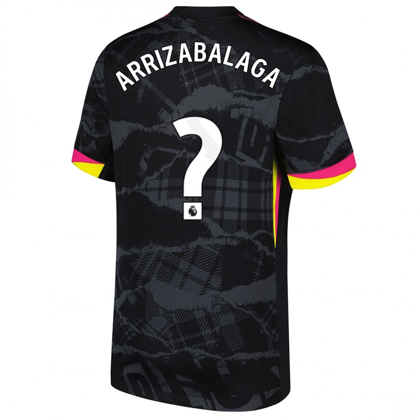 Niño Camiseta Kepa Arrizabalaga #0 Negro Rosa Equipación Tercera 2024/25 La Camisa Argentina