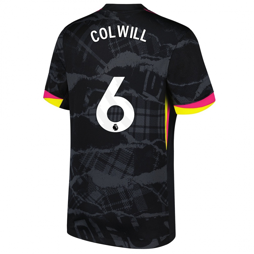 Niño Camiseta Levi Colwill #6 Negro Rosa Equipación Tercera 2024/25 La Camisa Argentina