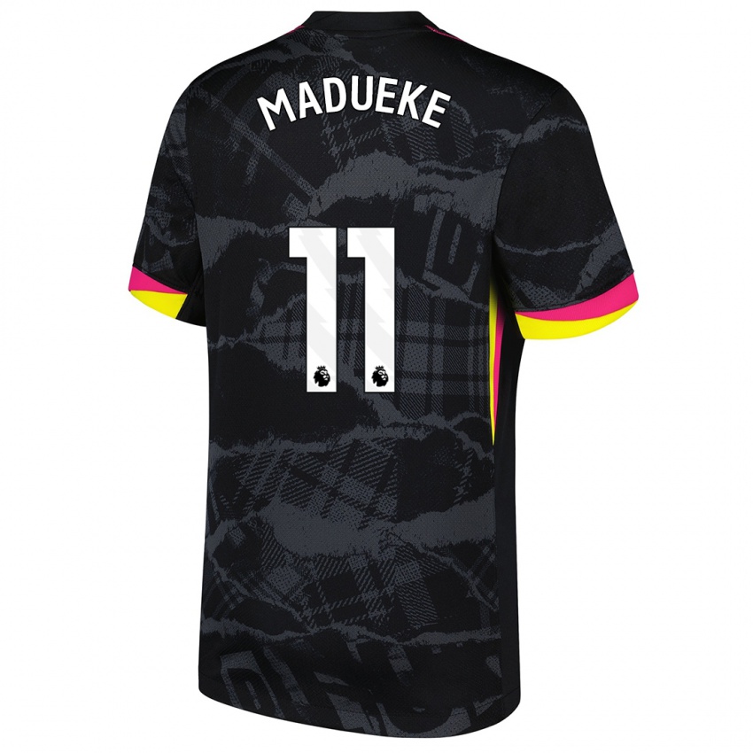 Niño Camiseta Noni Madueke #11 Negro Rosa Equipación Tercera 2024/25 La Camisa Argentina