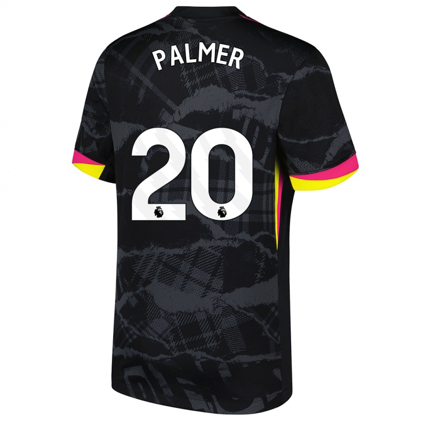 Niño Camiseta Cole Palmer #20 Negro Rosa Equipación Tercera 2024/25 La Camisa Argentina