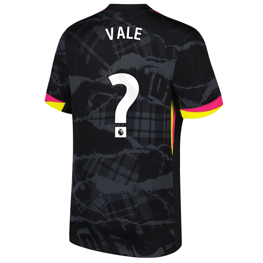 Niño Camiseta Harvey Vale #0 Negro Rosa Equipación Tercera 2024/25 La Camisa Argentina