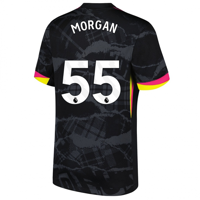 Niño Camiseta Jimmy-Jay Morgan #55 Negro Rosa Equipación Tercera 2024/25 La Camisa Argentina