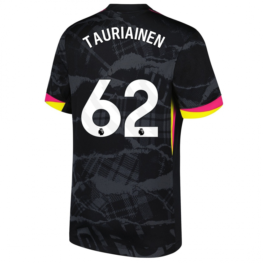 Niño Camiseta Jimi Tauriainen #62 Negro Rosa Equipación Tercera 2024/25 La Camisa Argentina