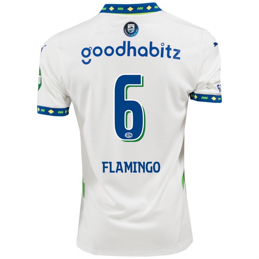 Niño Camiseta Ryan Flamingo #6 Blanco Azul Oscuro Equipación Tercera 2024/25 La Camisa Argentina