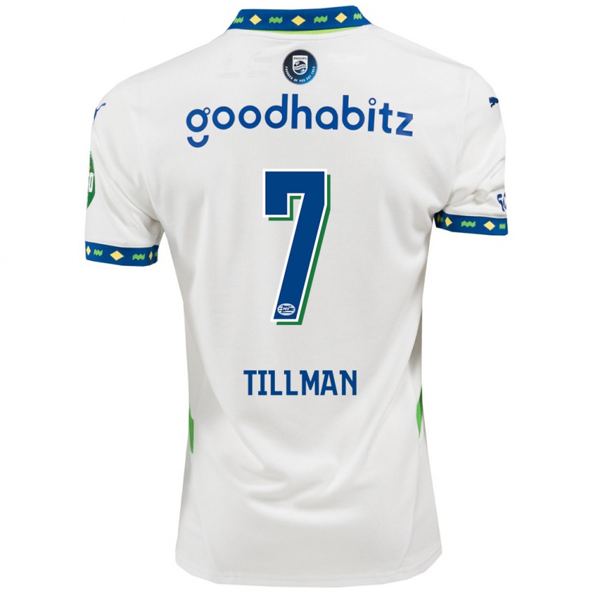 Niño Camiseta Malik Tillman #7 Blanco Azul Oscuro Equipación Tercera 2024/25 La Camisa Argentina