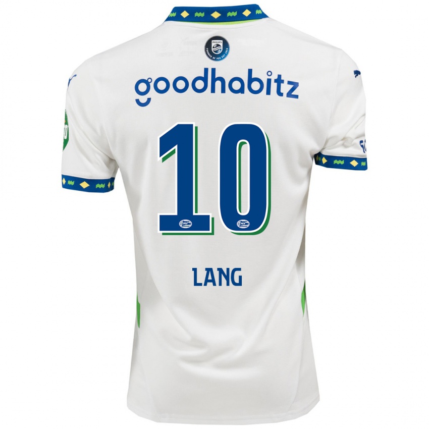 Niño Camiseta Noa Lang #10 Blanco Azul Oscuro Equipación Tercera 2024/25 La Camisa Argentina