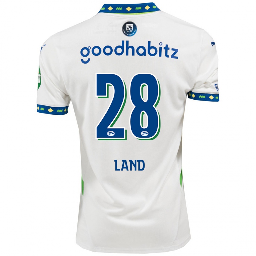 Niño Camiseta Tygo Land #28 Blanco Azul Oscuro Equipación Tercera 2024/25 La Camisa Argentina