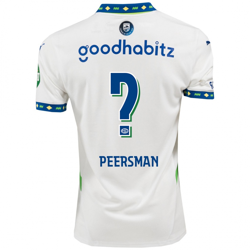 Niño Camiseta Kjell Peersman #0 Blanco Azul Oscuro Equipación Tercera 2024/25 La Camisa Argentina