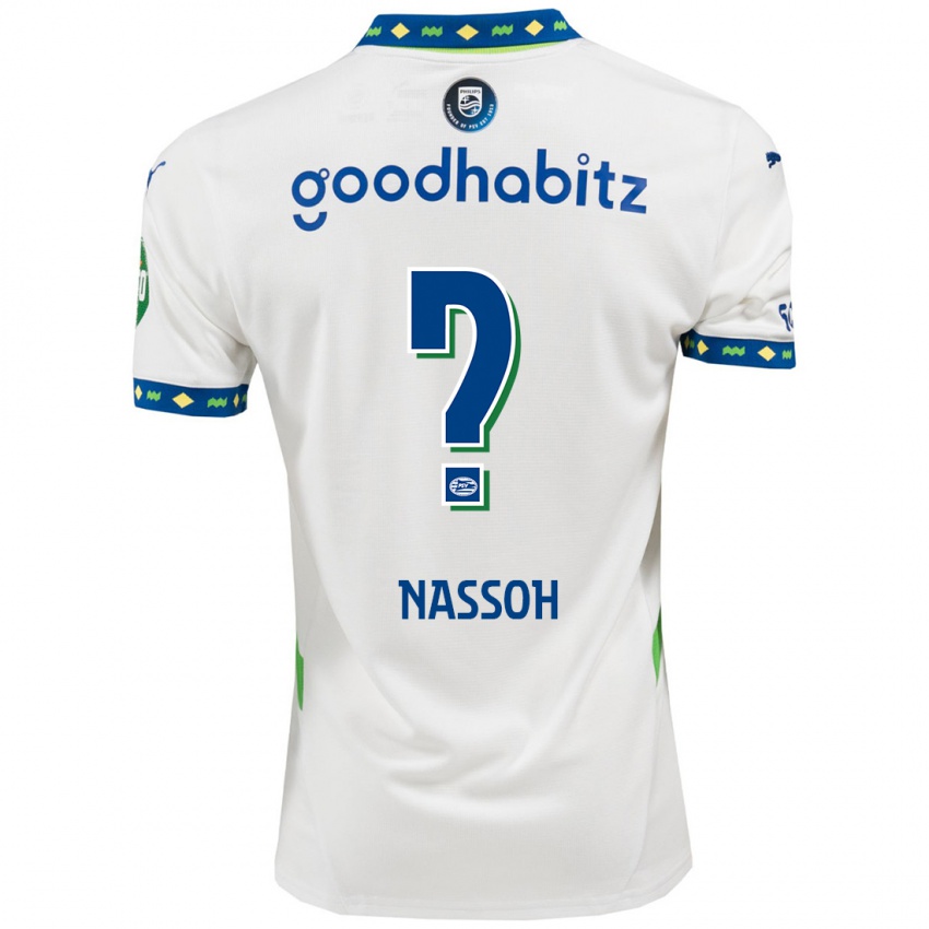 Niño Camiseta Mohamed Nassoh #0 Blanco Azul Oscuro Equipación Tercera 2024/25 La Camisa Argentina