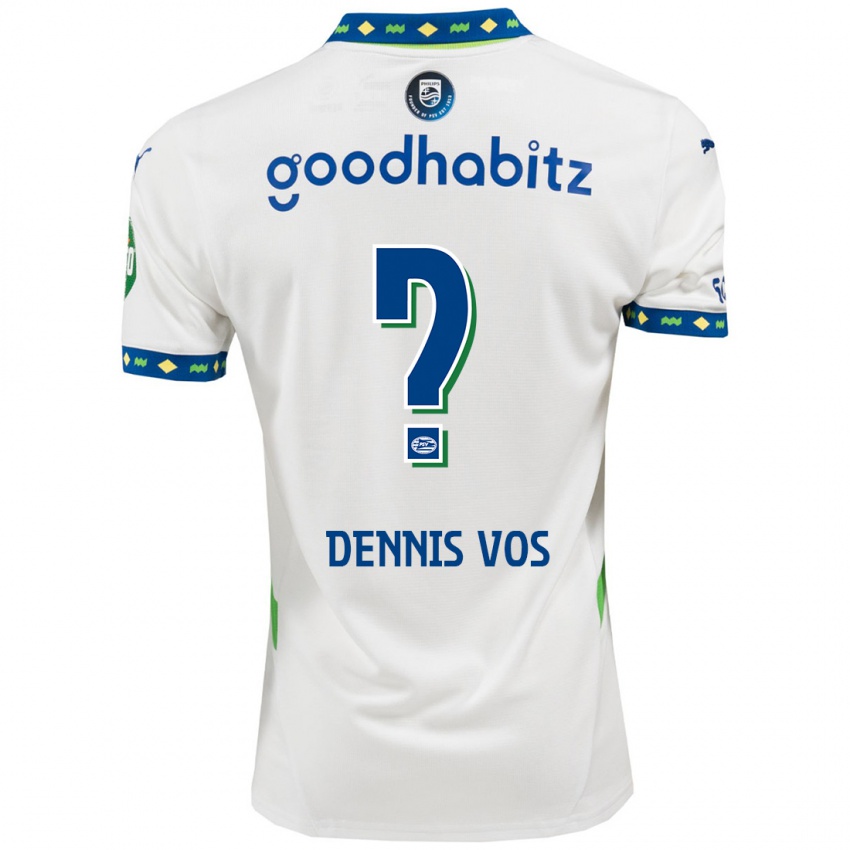 Niño Camiseta Dennis Vos #0 Blanco Azul Oscuro Equipación Tercera 2024/25 La Camisa Argentina