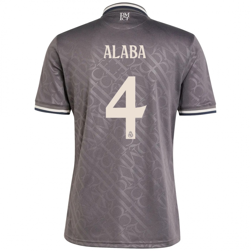 Niño Camiseta David Alaba #4 Carbón Equipación Tercera 2024/25 La Camisa Argentina