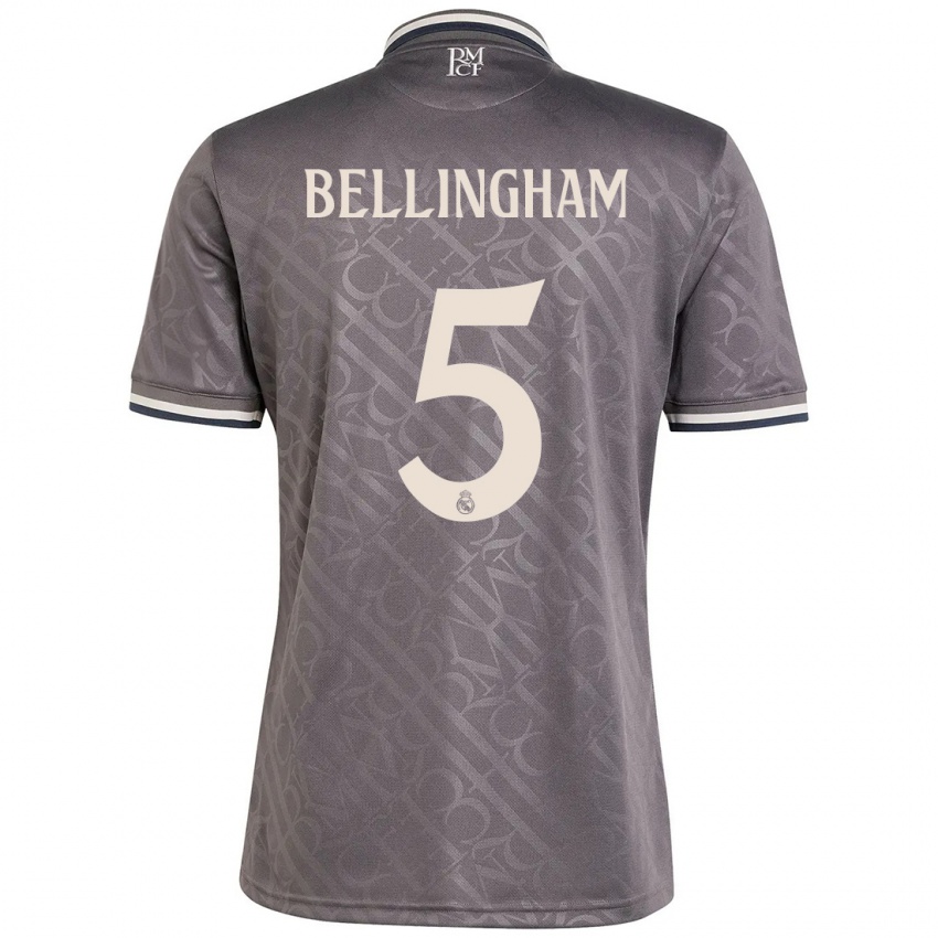 Niño Camiseta Jude Bellingham #5 Carbón Equipación Tercera 2024/25 La Camisa Argentina