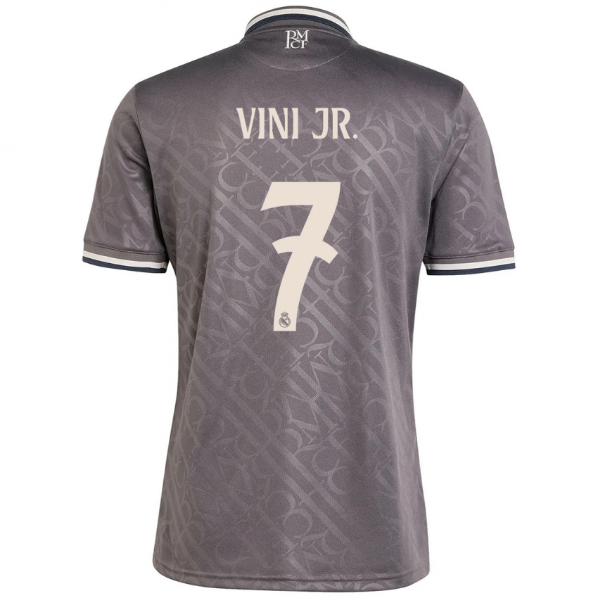 Niño Camiseta Vinicius Junior #7 Carbón Equipación Tercera 2024/25 La Camisa Argentina