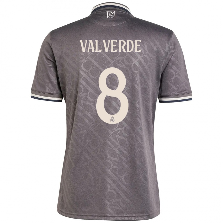 Niño Camiseta Federico Valverde #8 Carbón Equipación Tercera 2024/25 La Camisa Argentina