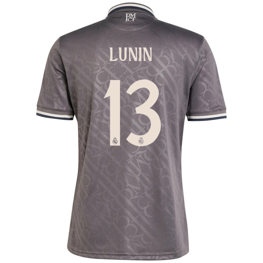 Niño Camiseta Andriy Lunin #13 Carbón Equipación Tercera 2024/25 La Camisa Argentina