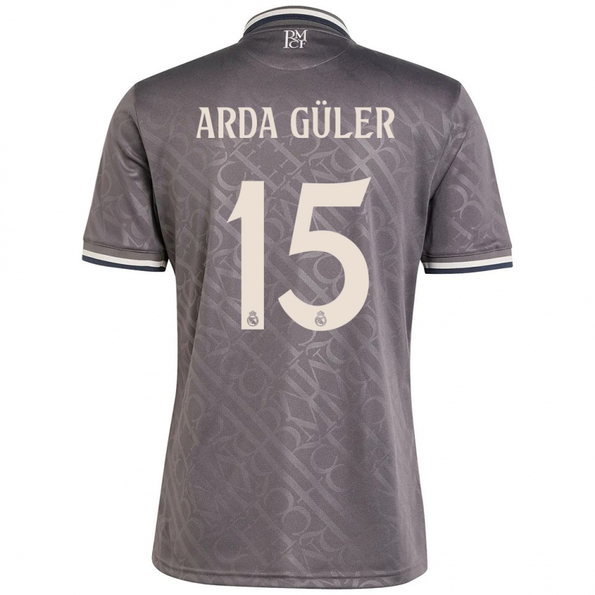 Niño Camiseta Arda Güler #15 Carbón Equipación Tercera 2024/25 La Camisa Argentina