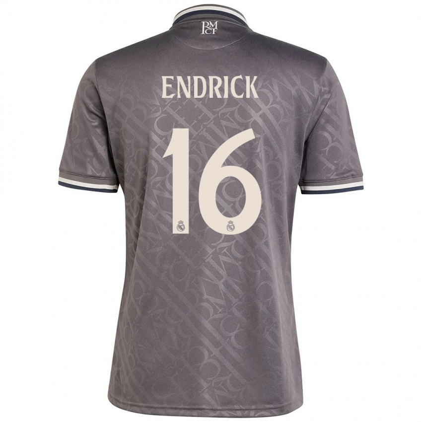 Niño Camiseta Endrick #16 Carbón Equipación Tercera 2024/25 La Camisa Argentina