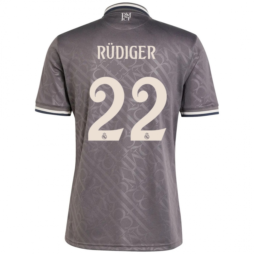 Niño Camiseta Antonio Rudiger #22 Carbón Equipación Tercera 2024/25 La Camisa Argentina