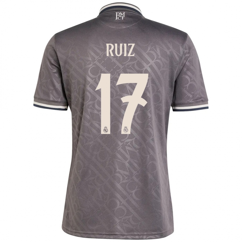 Niño Camiseta David Ruiz #17 Carbón Equipación Tercera 2024/25 La Camisa Argentina