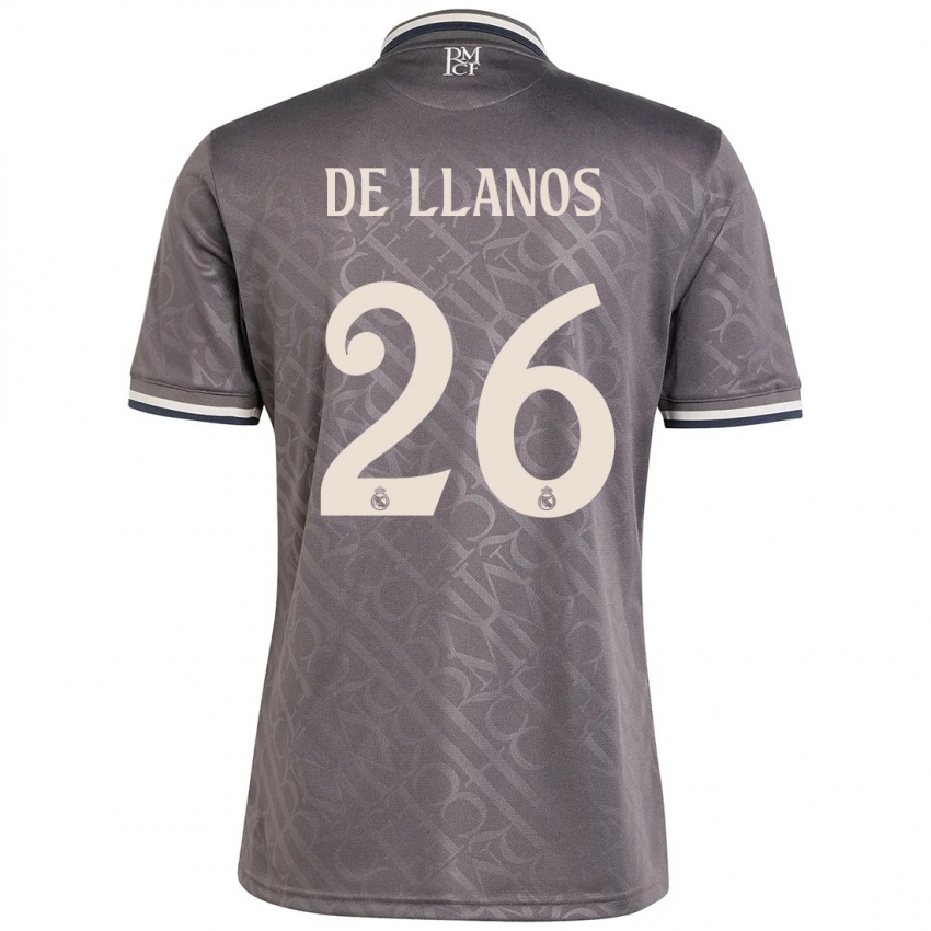 Niño Camiseta Hugo De Llanos #26 Carbón Equipación Tercera 2024/25 La Camisa Argentina