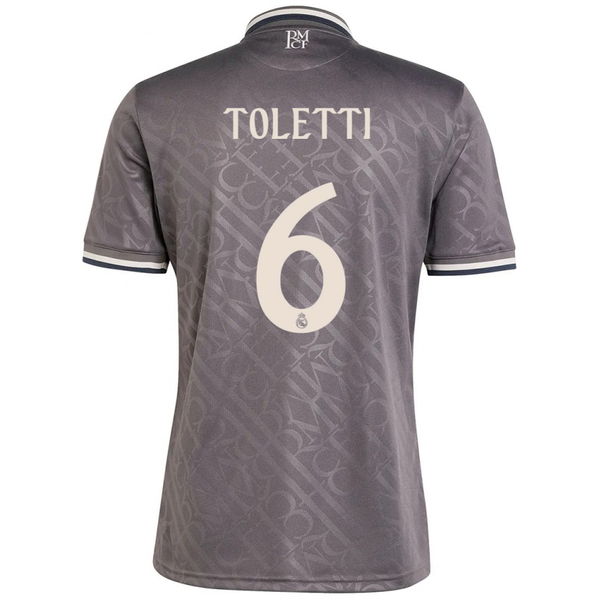 Niño Camiseta Sandie Toletti #6 Carbón Equipación Tercera 2024/25 La Camisa Argentina