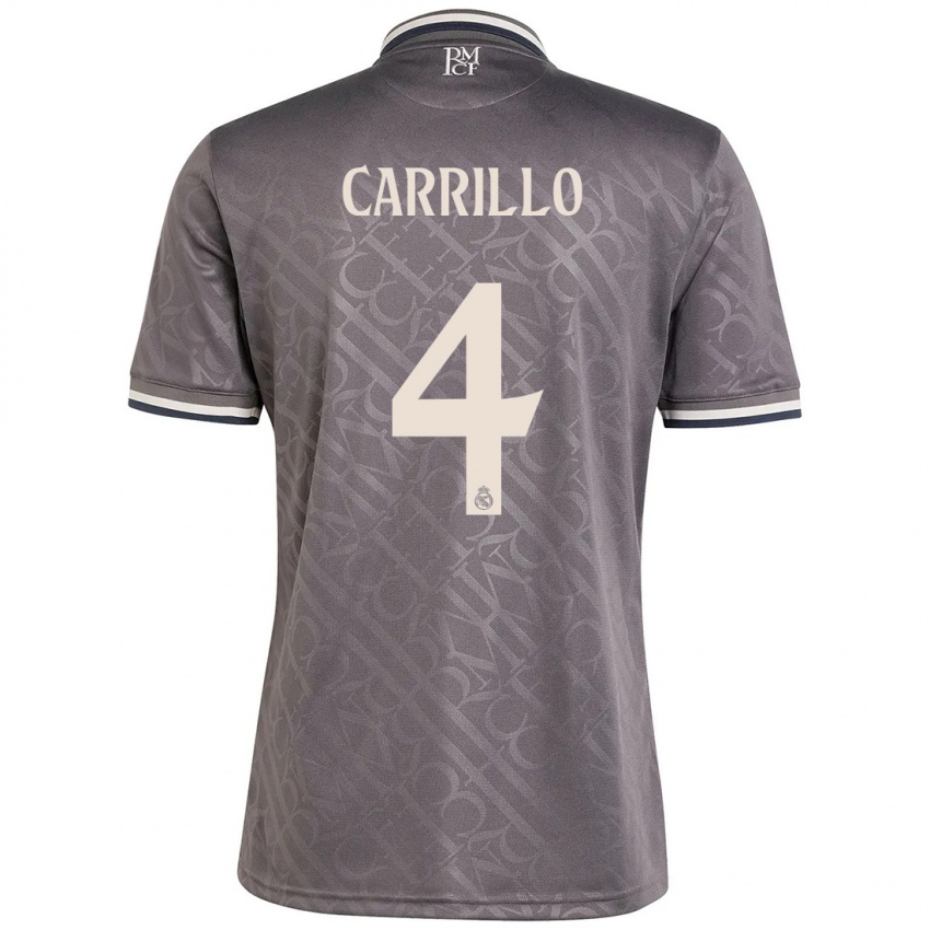 Niño Camiseta Alvaro Carrillo #4 Carbón Equipación Tercera 2024/25 La Camisa Argentina