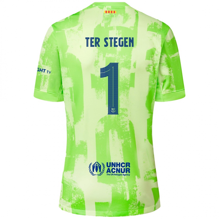 Niño Camiseta Marc-Andre Ter Stegen #1 Lima Equipación Tercera 2024/25 La Camisa Argentina