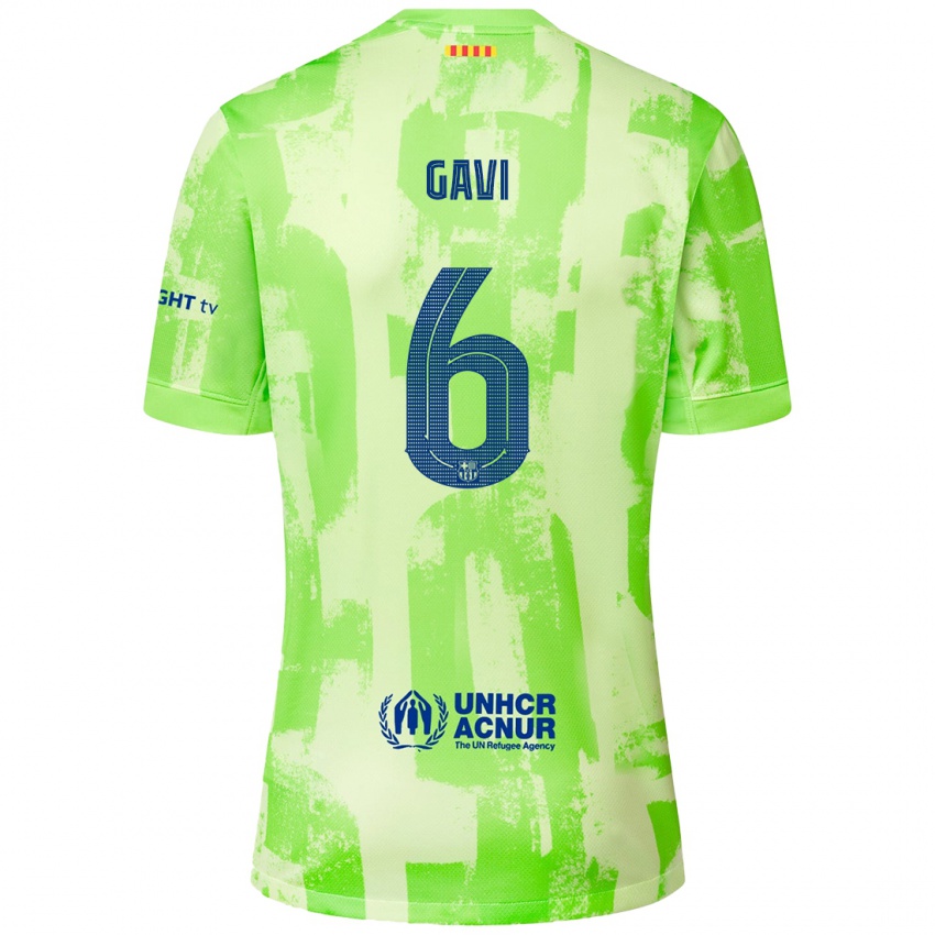 Niño Camiseta Gavi #6 Lima Equipación Tercera 2024/25 La Camisa Argentina