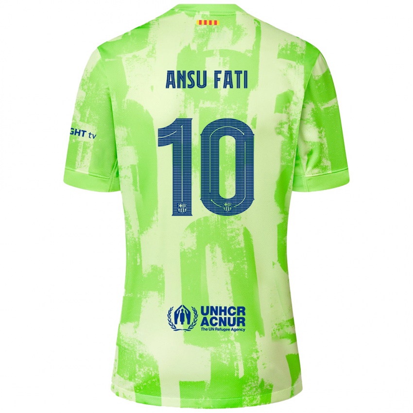 Niño Camiseta Ansu Fati #10 Lima Equipación Tercera 2024/25 La Camisa Argentina