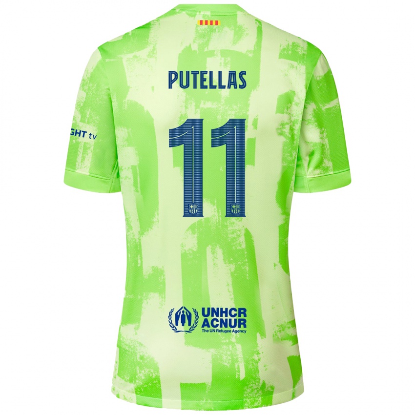 Niño Camiseta Alexia Putellas #11 Lima Equipación Tercera 2024/25 La Camisa Argentina