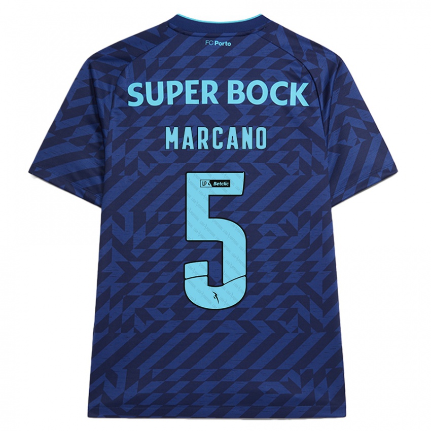 Niño Camiseta Iván Marcano #5 Azul Marino Equipación Tercera 2024/25 La Camisa Argentina