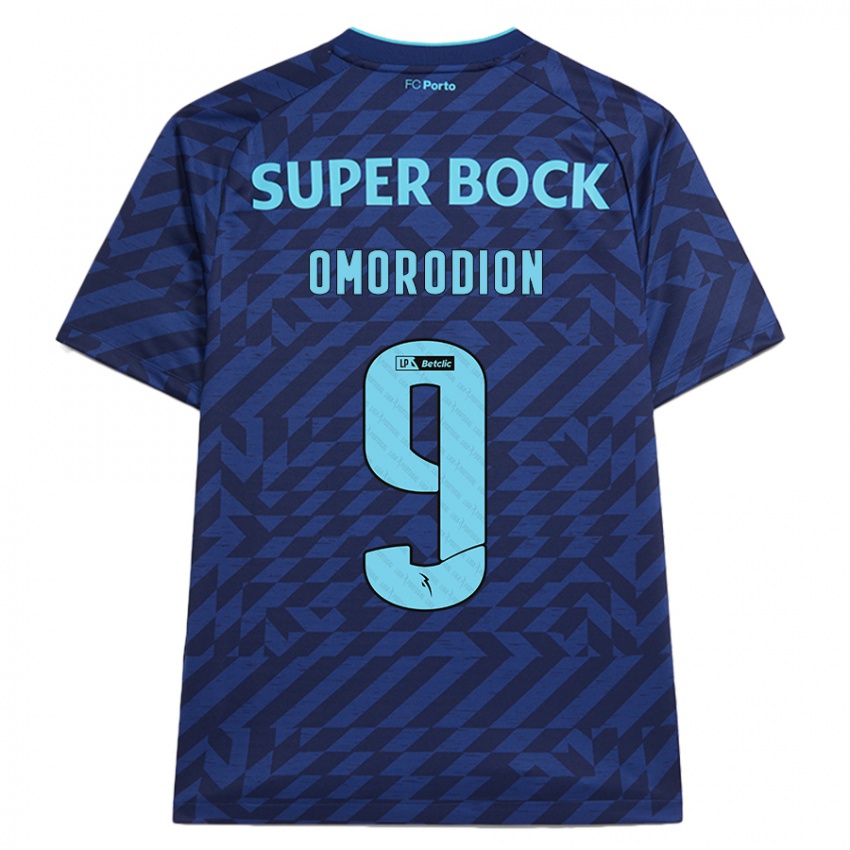 Niño Camiseta Samu Omorodion #9 Azul Marino Equipación Tercera 2024/25 La Camisa Argentina