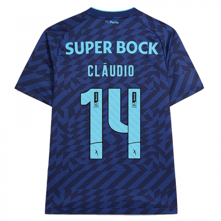 Niño Camiseta Cláudio Ramos #14 Azul Marino Equipación Tercera 2024/25 La Camisa Argentina