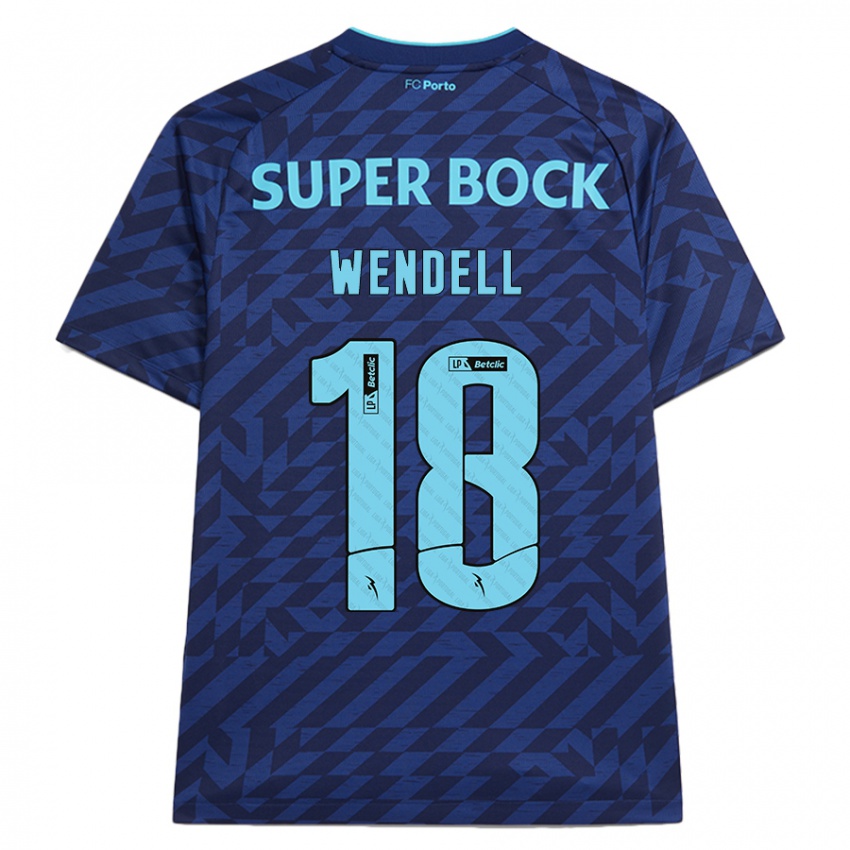 Niño Camiseta Wendell #18 Azul Marino Equipación Tercera 2024/25 La Camisa Argentina